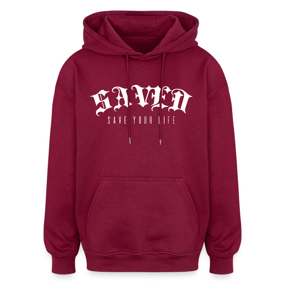 Oversized Unisex Hoodie - burgundy