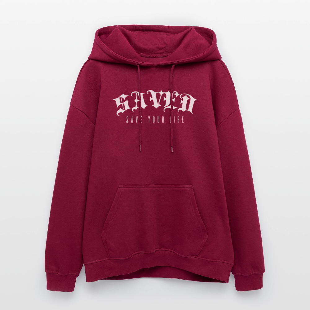 Oversized Unisex Hoodie - burgundy