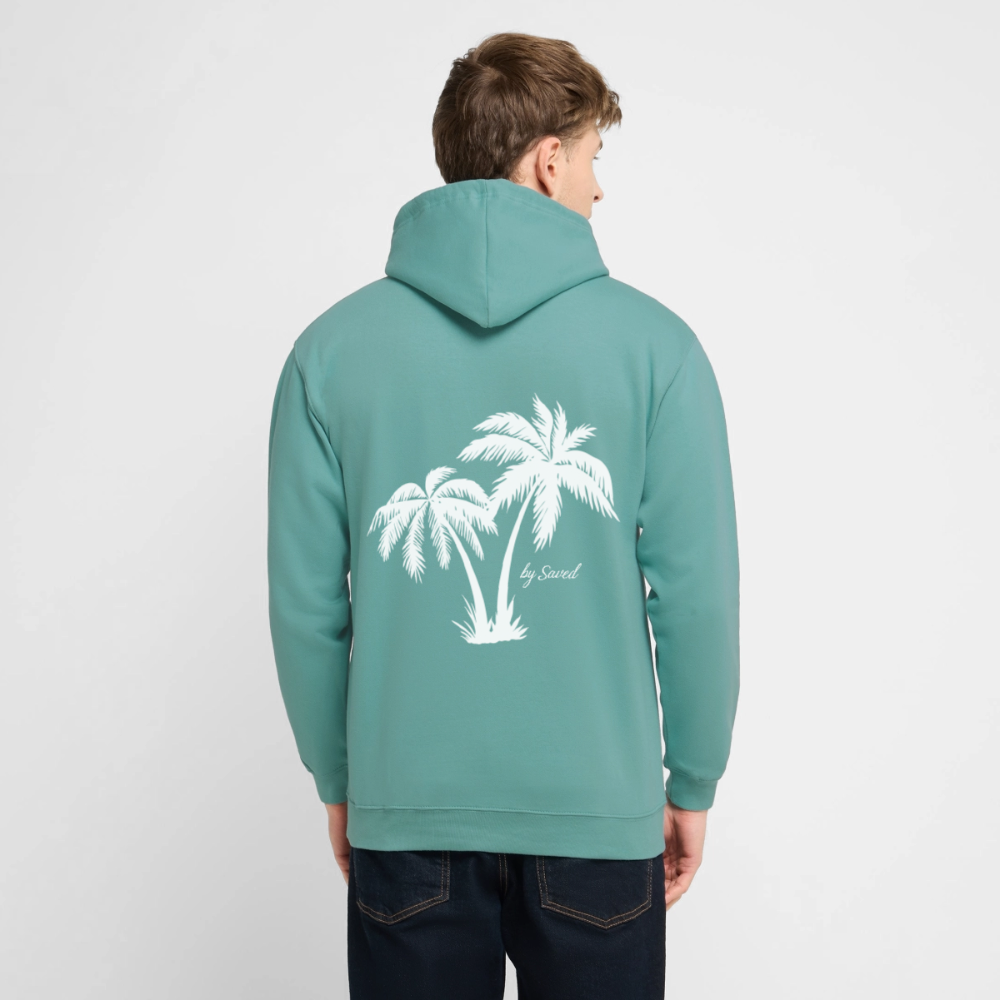 Unisex Hoodie Palm tree - pastel turquoise