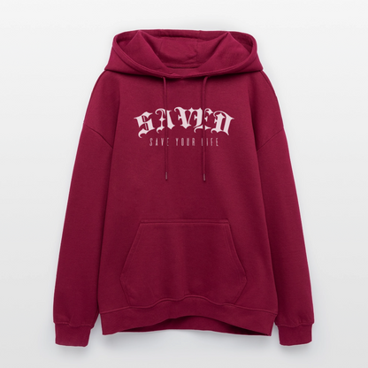 Oversized Unisex Hoodie - burgundy