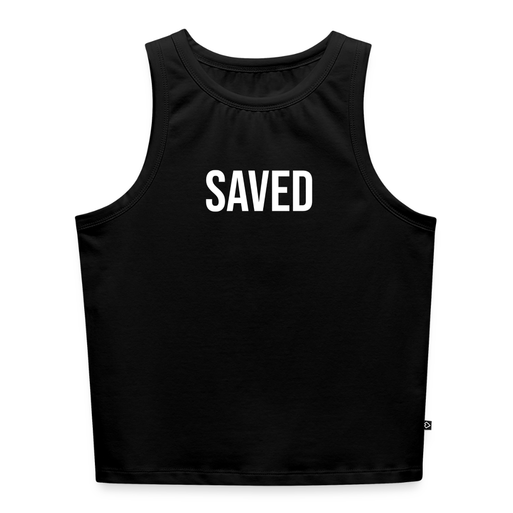 Women’s Cropped Organic Tank Top - black