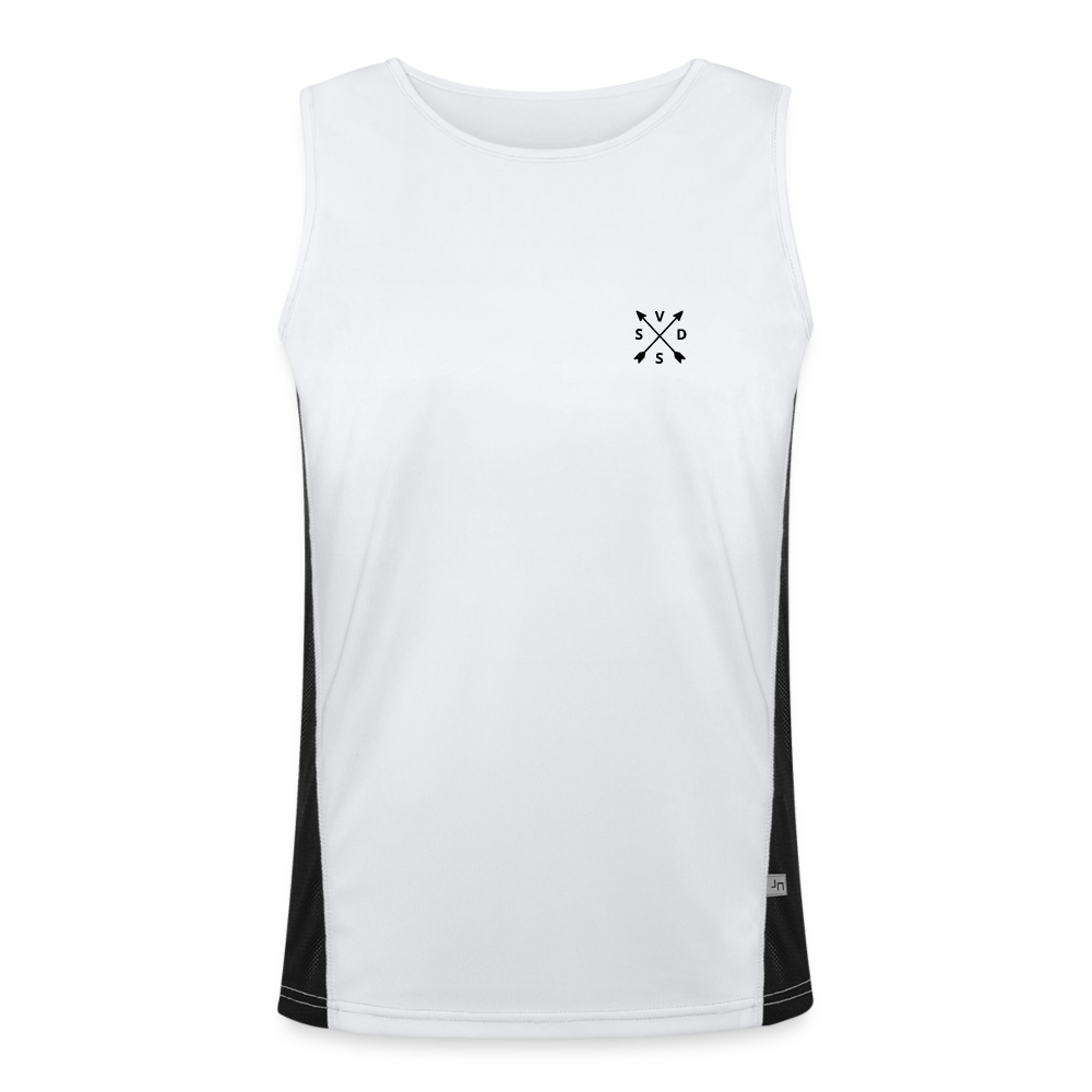 Men's Functional Contrast Tank Top - white/black
