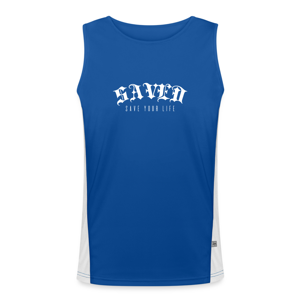 Men's Functional Contrast Tank Top - royal/white