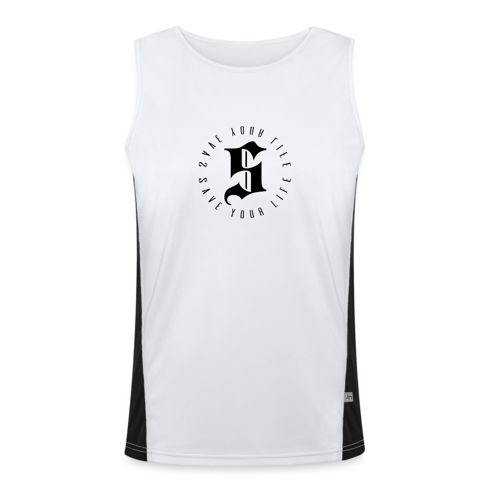 Men's Functional Contrast Tank Top - white/black
