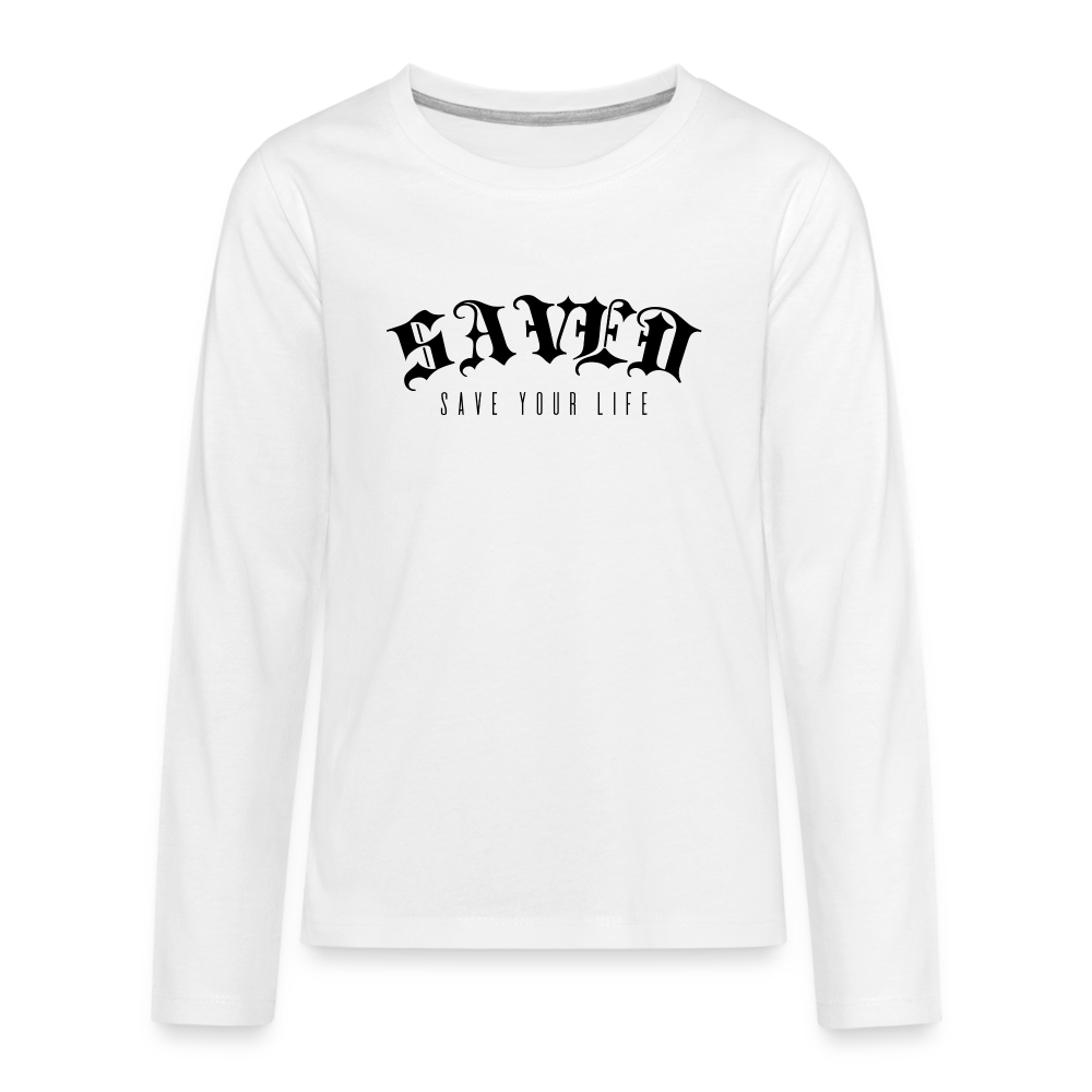 Teenagers' Premium Longsleeve Shirt - white