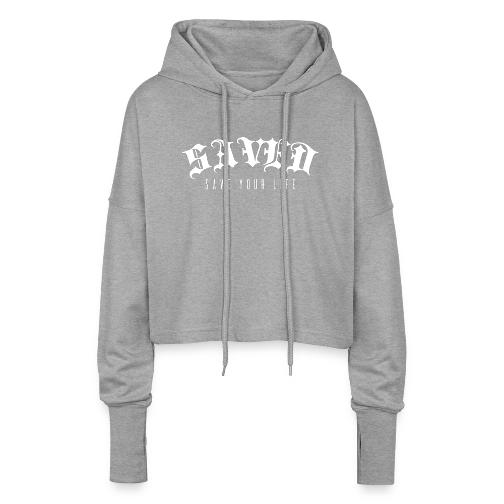 Cropped Women’s Hoodie - heather grey