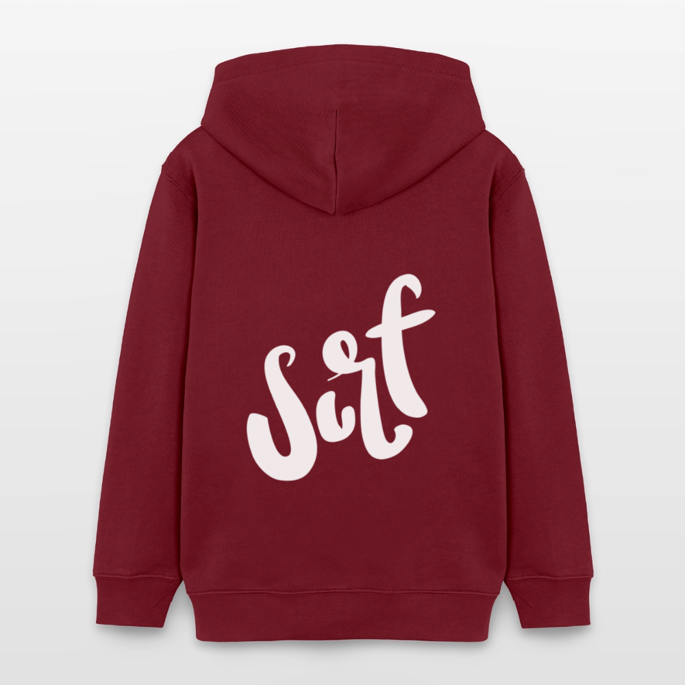 Sudadera Infantil Premium con Capucha SURF - burgundy