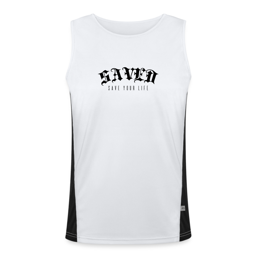 Men's Functional Contrast Tank Top - white/black