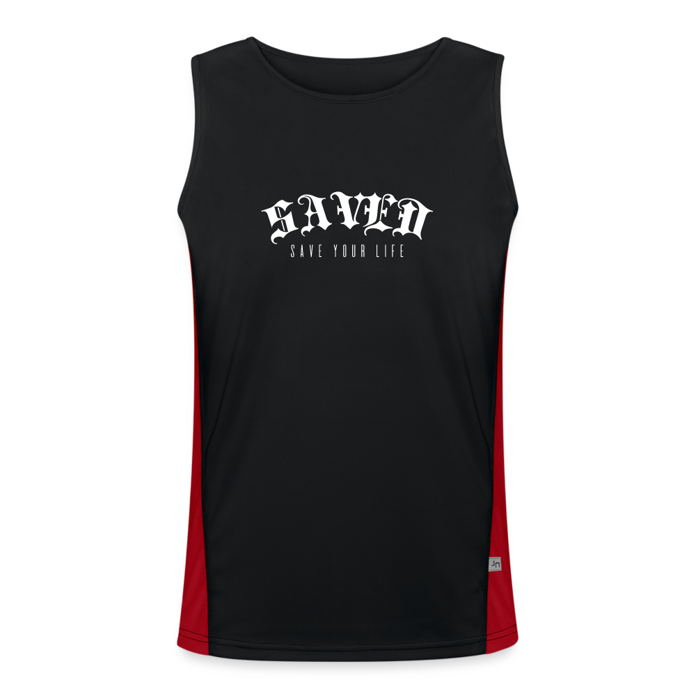 Men's Functional Contrast Tank Top - black/red
