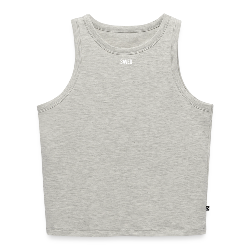 Women's Cropped Tank Top - heather grey