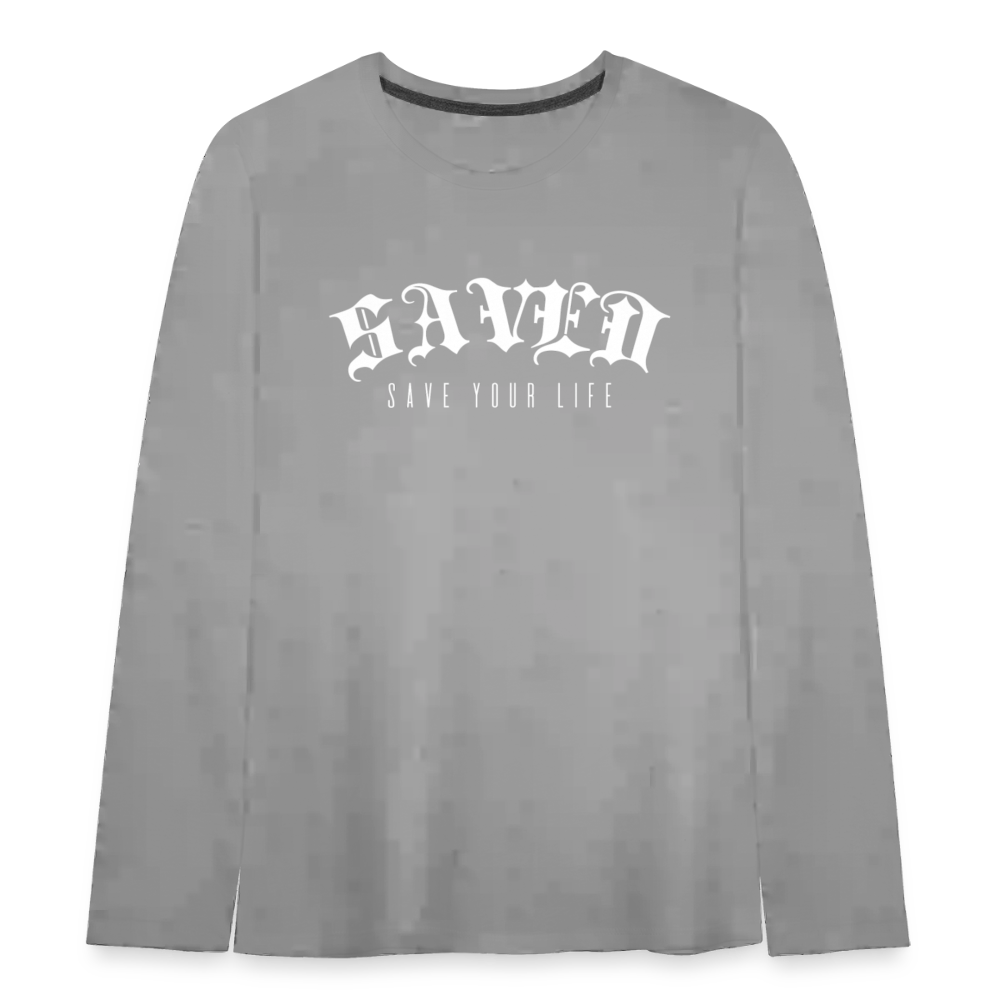 Teenagers' Premium Longsleeve Shirt - heather grey