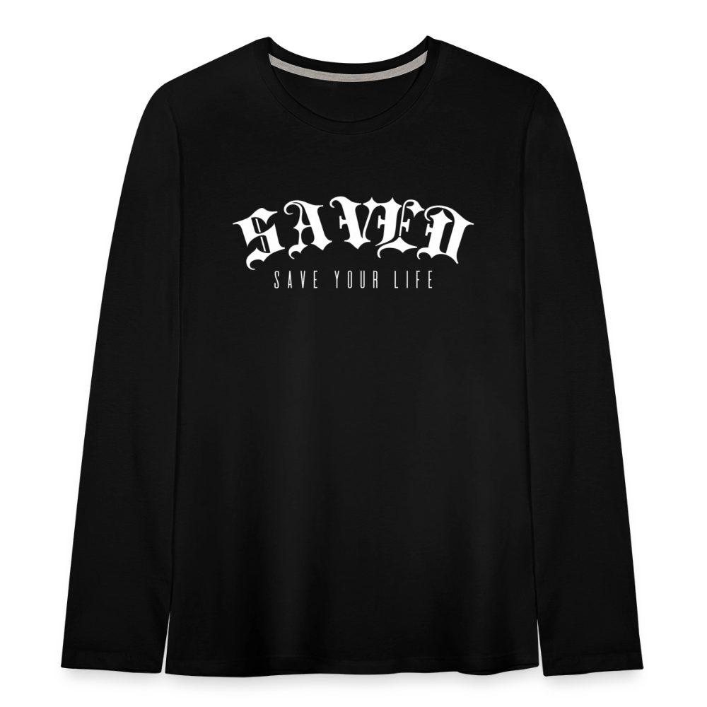 Teenagers' Premium Longsleeve Shirt - black