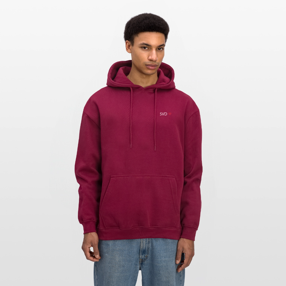 Oversized Unisex Hoodie - burgundy