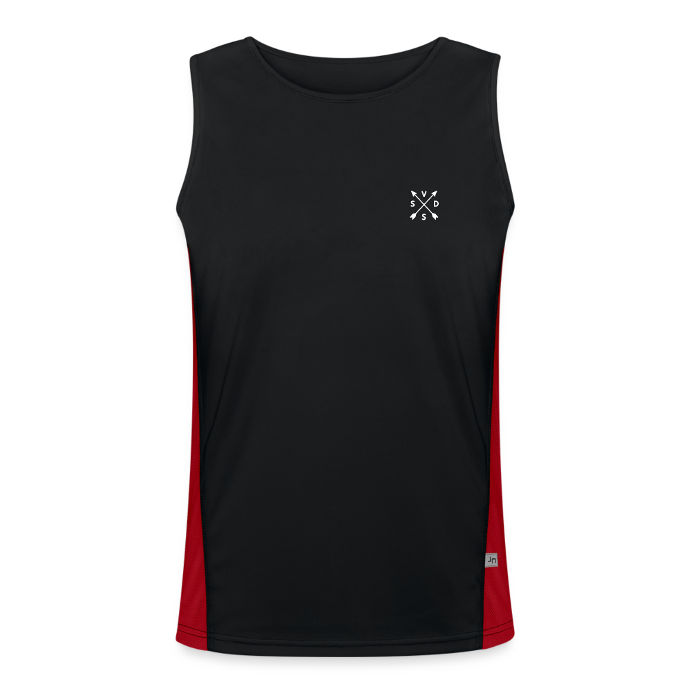 Men's Functional Contrast Tank Top - black/red