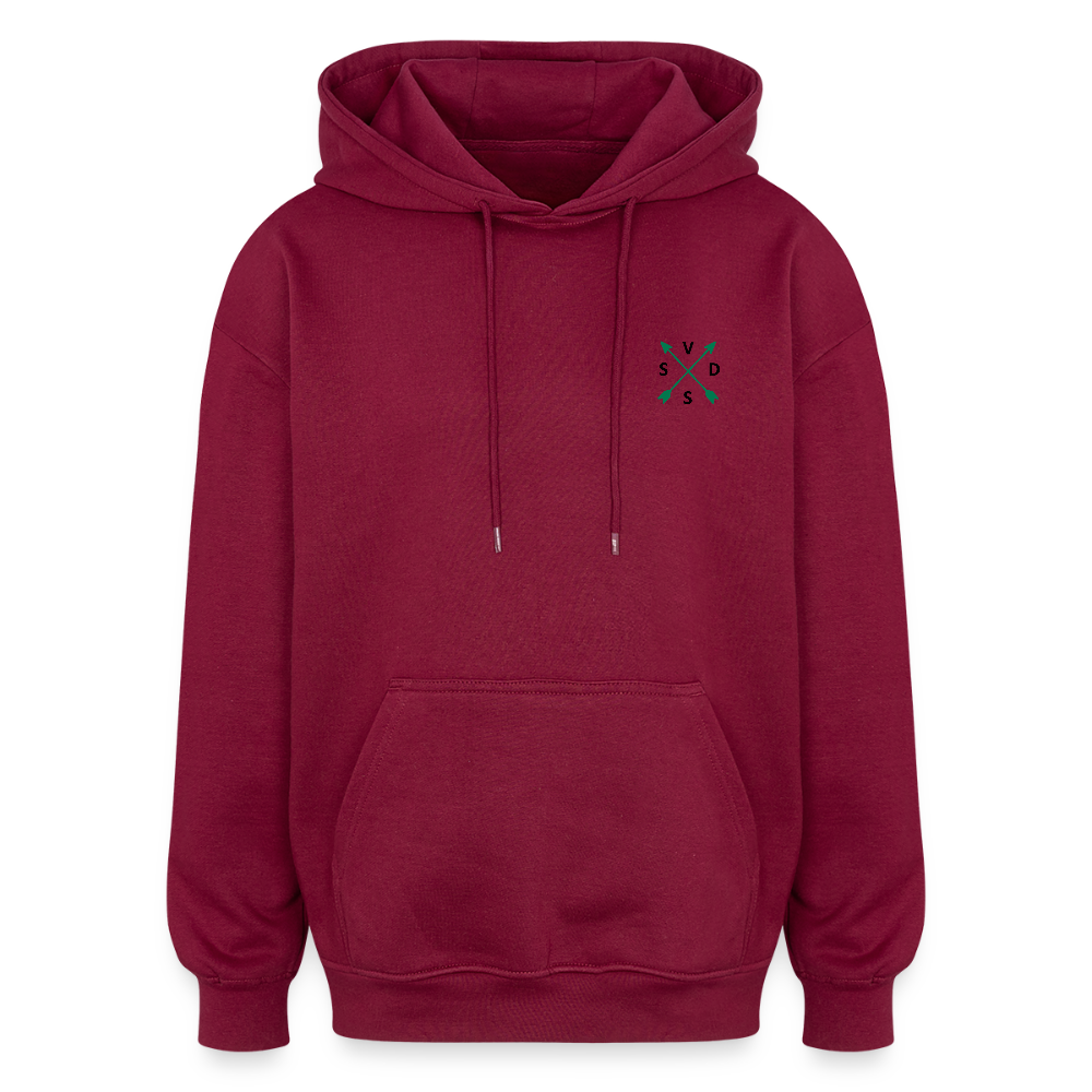 Oversized Unisex Hoodie - burgundy
