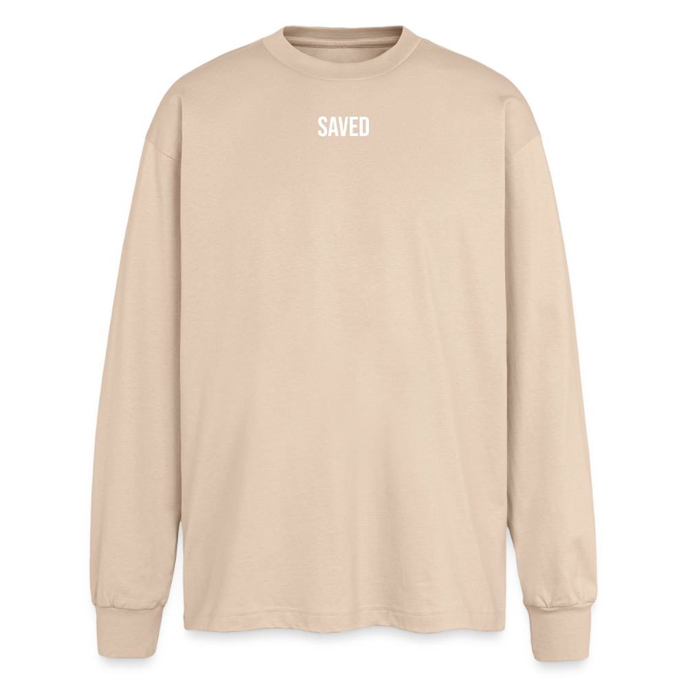 Oversized Long Sleeve T-Shirt - sand