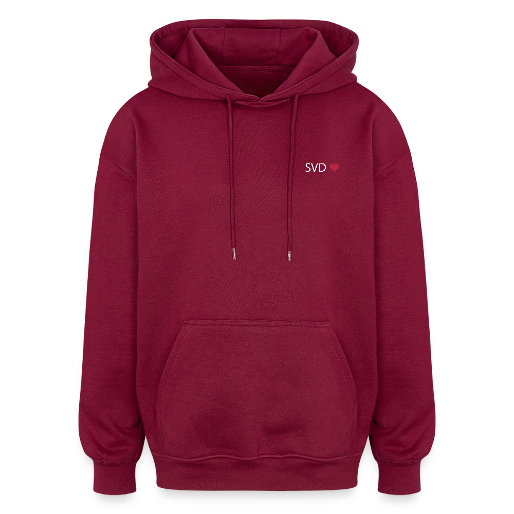 Oversized Unisex Hoodie - burgundy