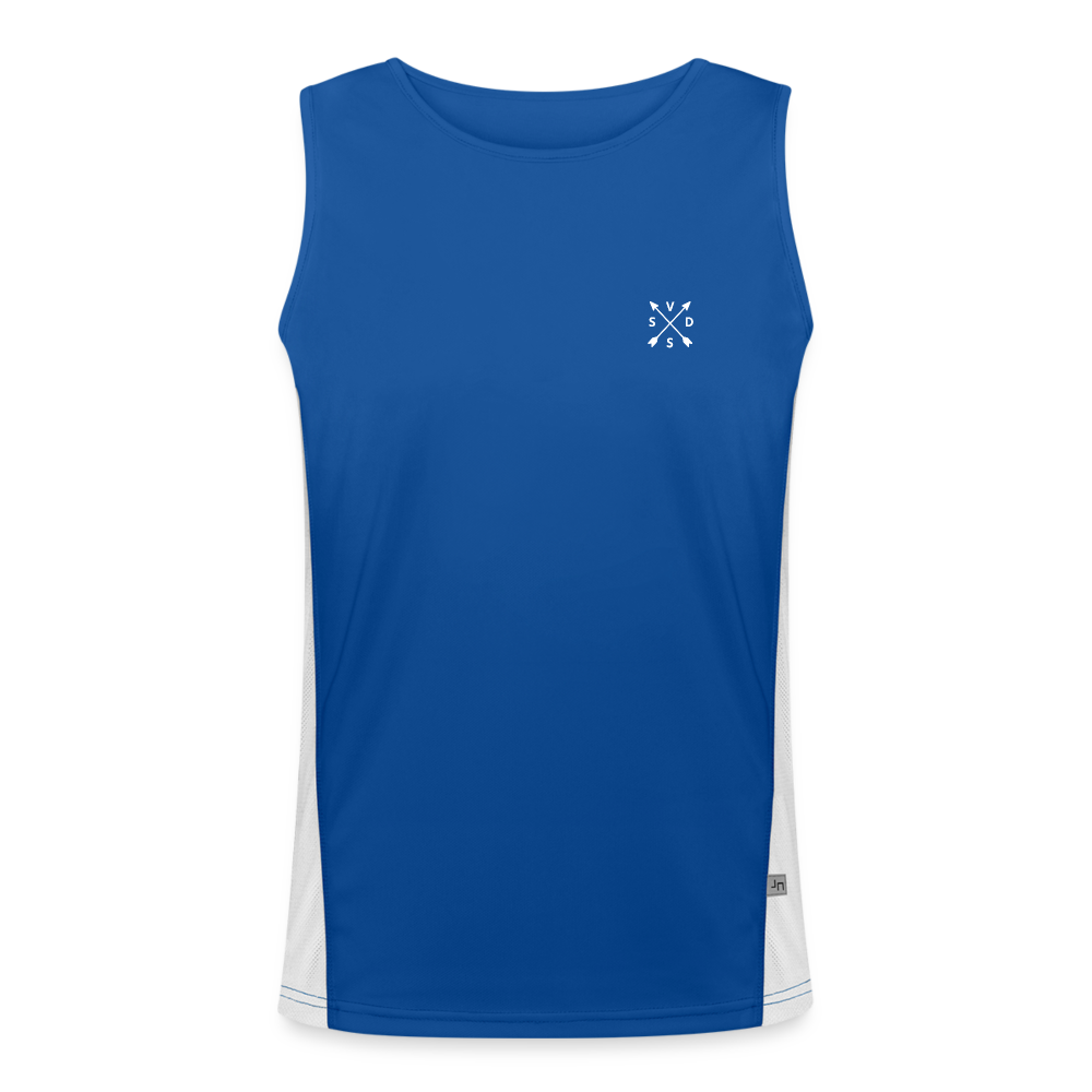 Men's Functional Contrast Tank Top - royal/white