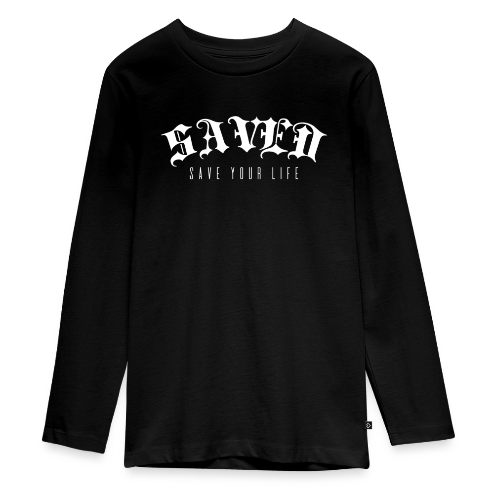 Teenagers' Premium Longsleeve Shirt - black