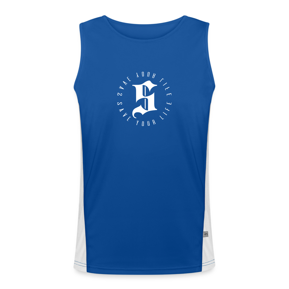 Men's Functional Contrast Tank Top - royal/white