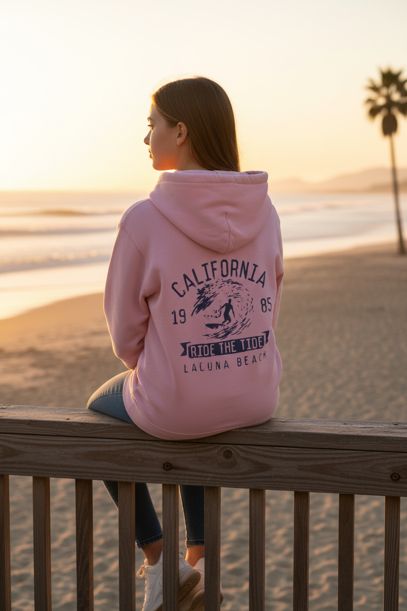 Chica adolescente - espalda con diseño California