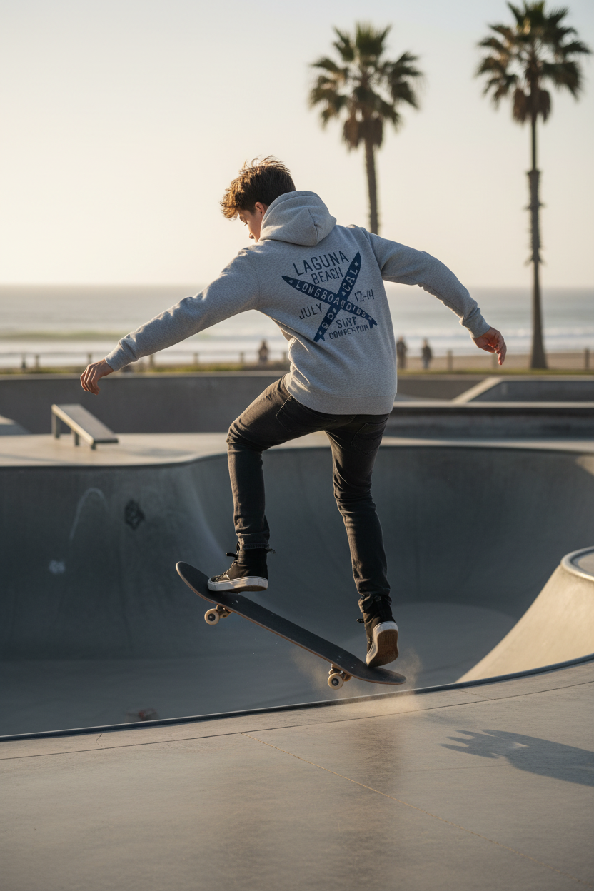 Chico adolescente - Laguna Beach Surf Competition gris