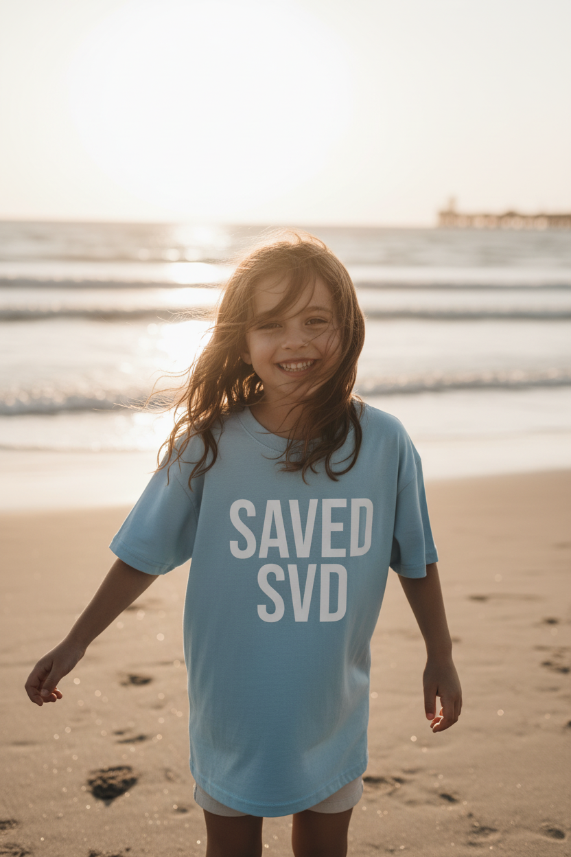 Niña camiseta azul SAVED SVD