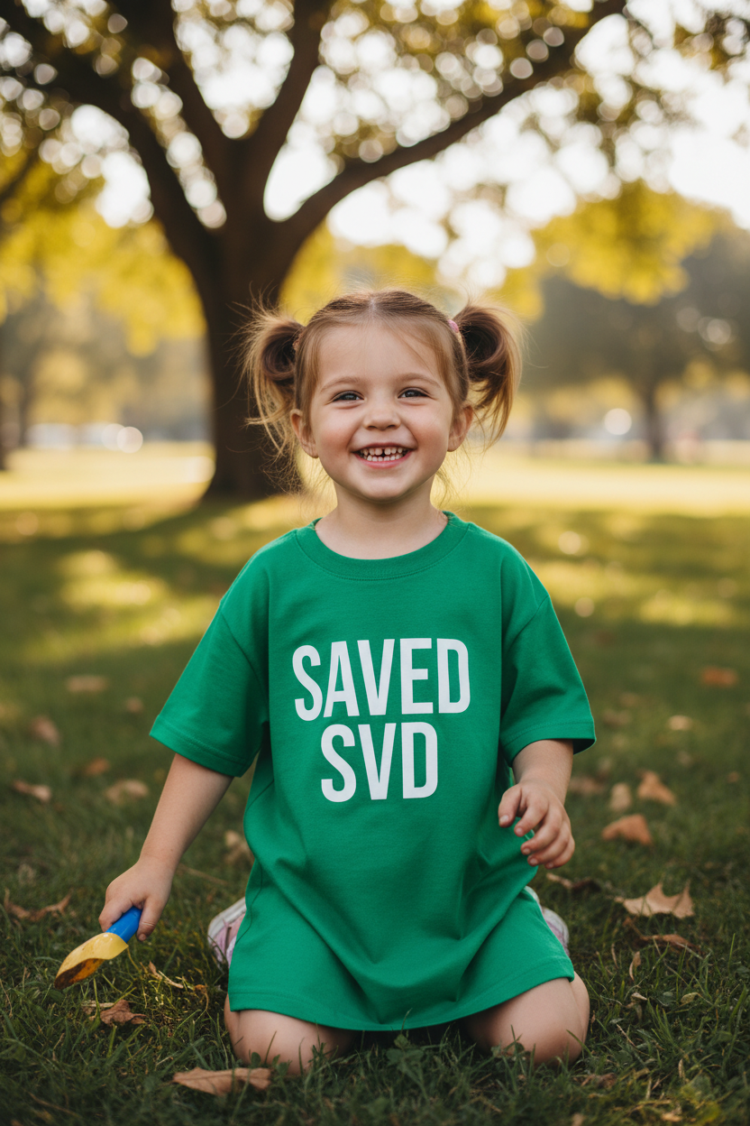 Niña camiseta verde SAVED SVD