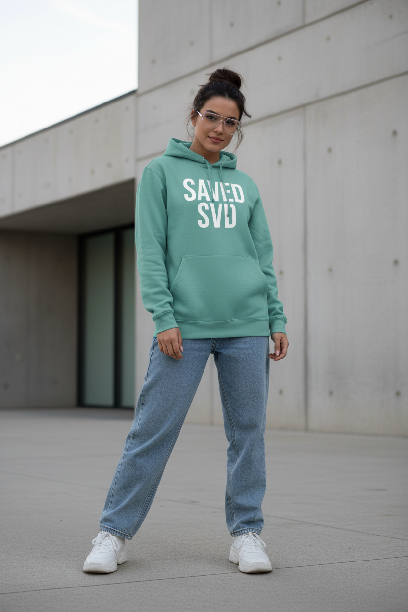 Niña con sudadera - arquitectura