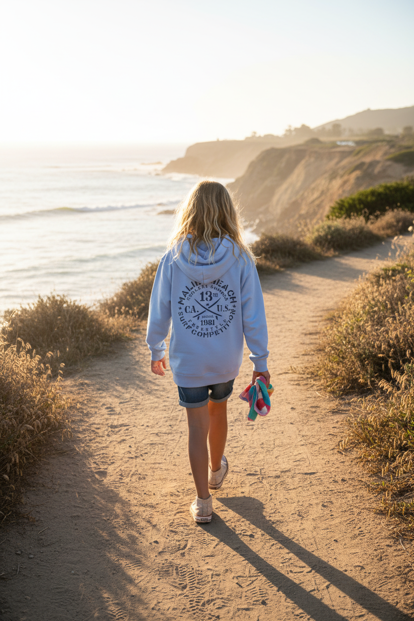 Niña - Malibu Beach azul claro espalda