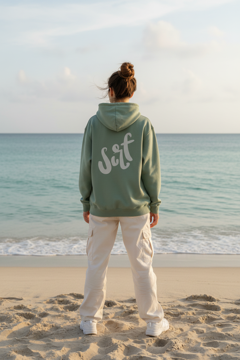 Niña sudadera Svt espalda - playa