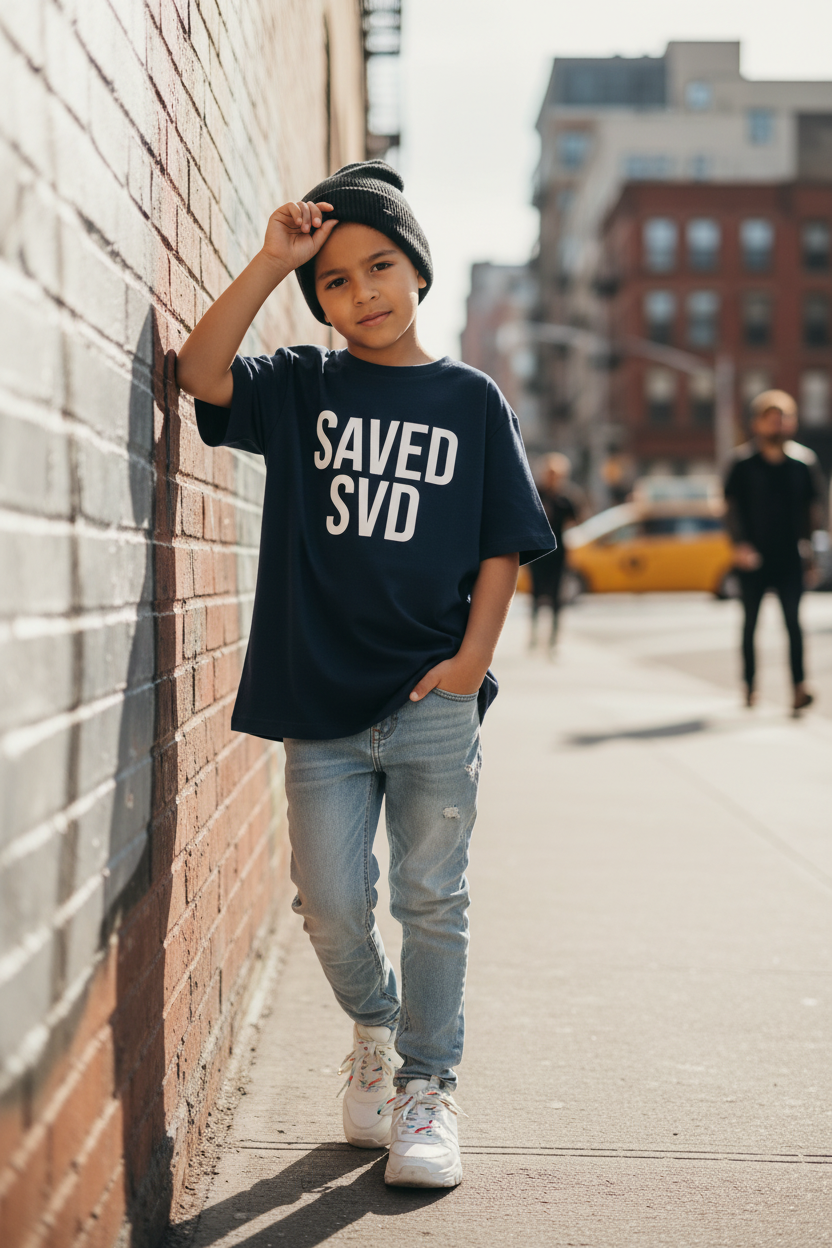 Niño camiseta navy SAVED SVD