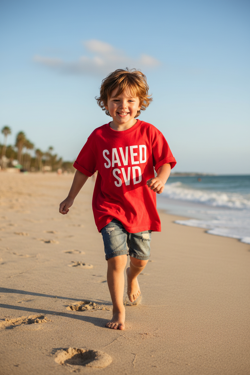 Niño camiseta roja SAVED SVD