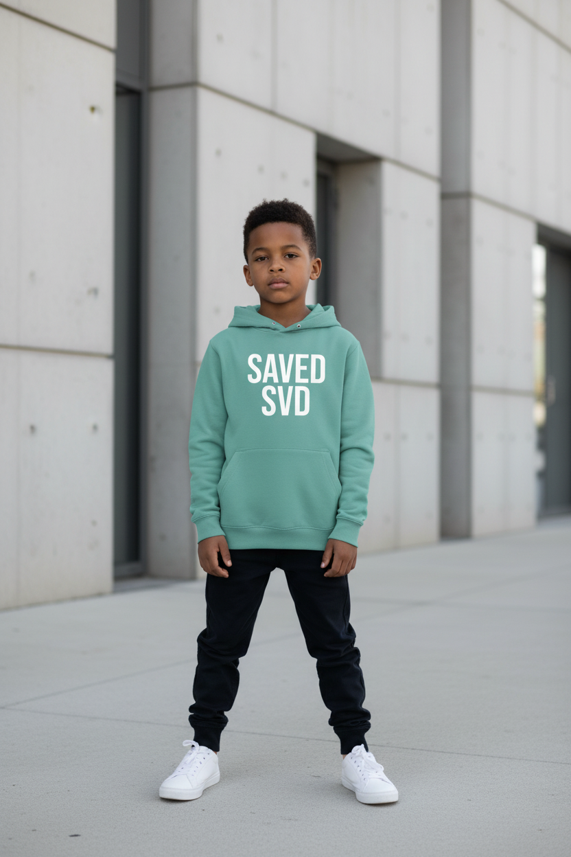 Niño con sudadera - arquitectura