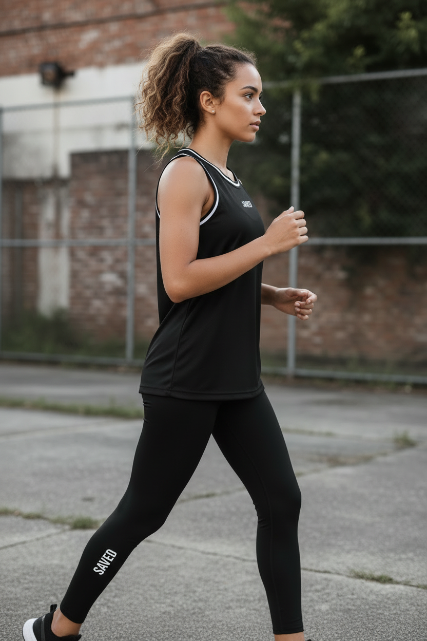 SAVED femenina moño corriendo