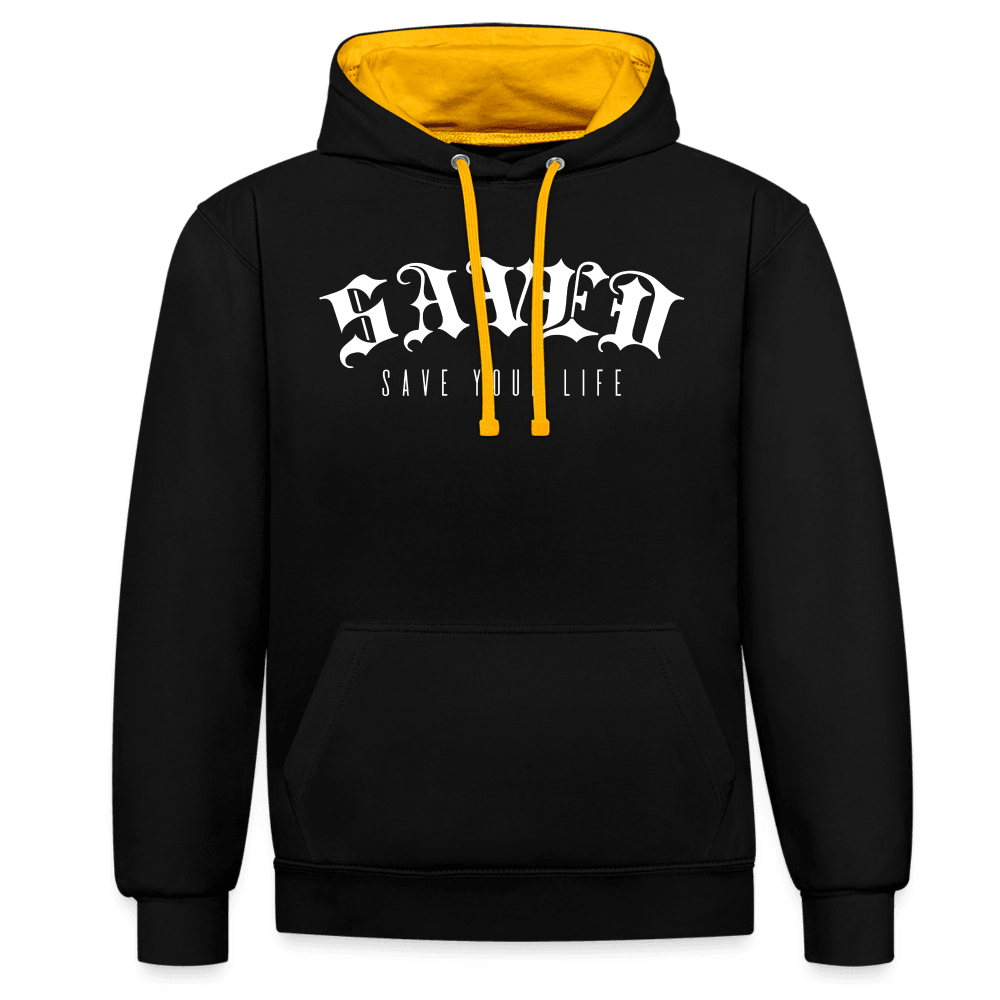 Contrast Colour Hoodie 01 - black/gold