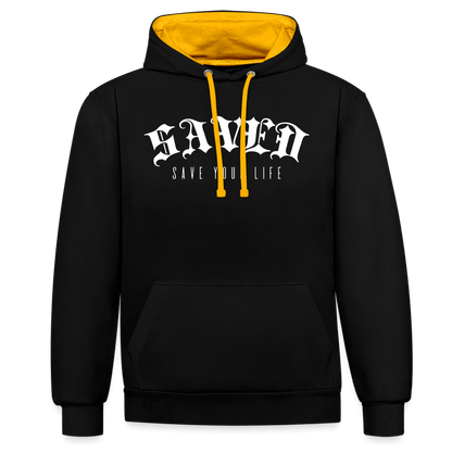 Contrast Colour Hoodie 01 - black/gold