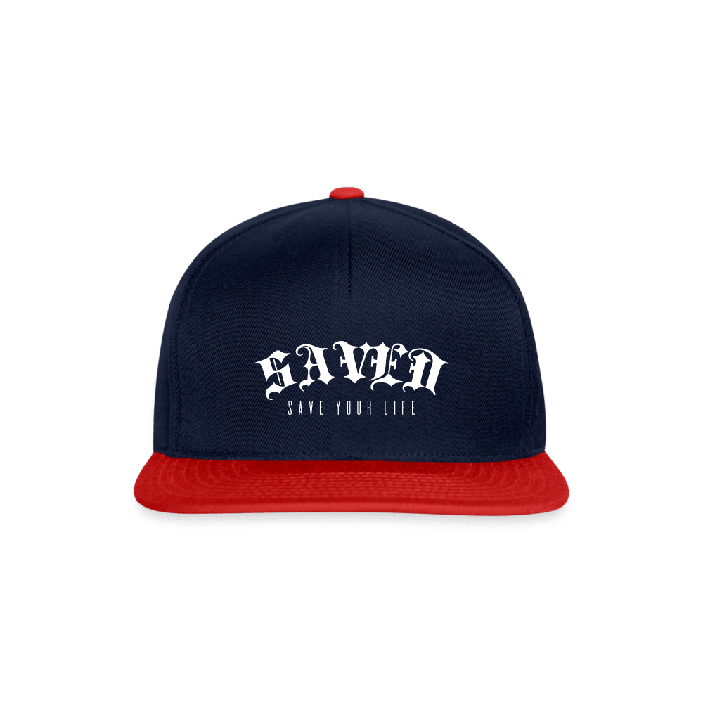 Snapback Cap - navy/red