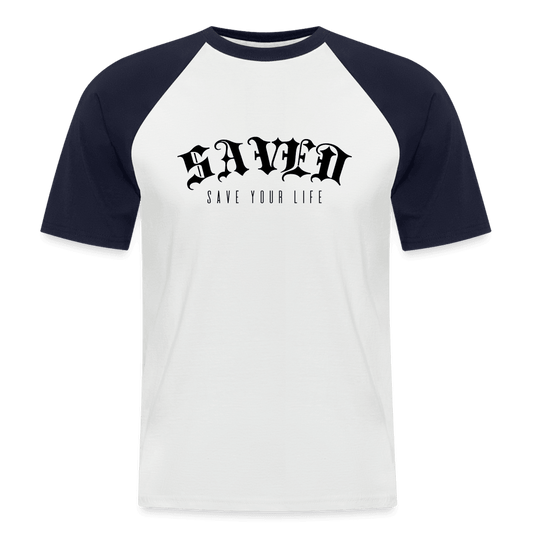 Men’s Baseball T-Shirt - white/navy