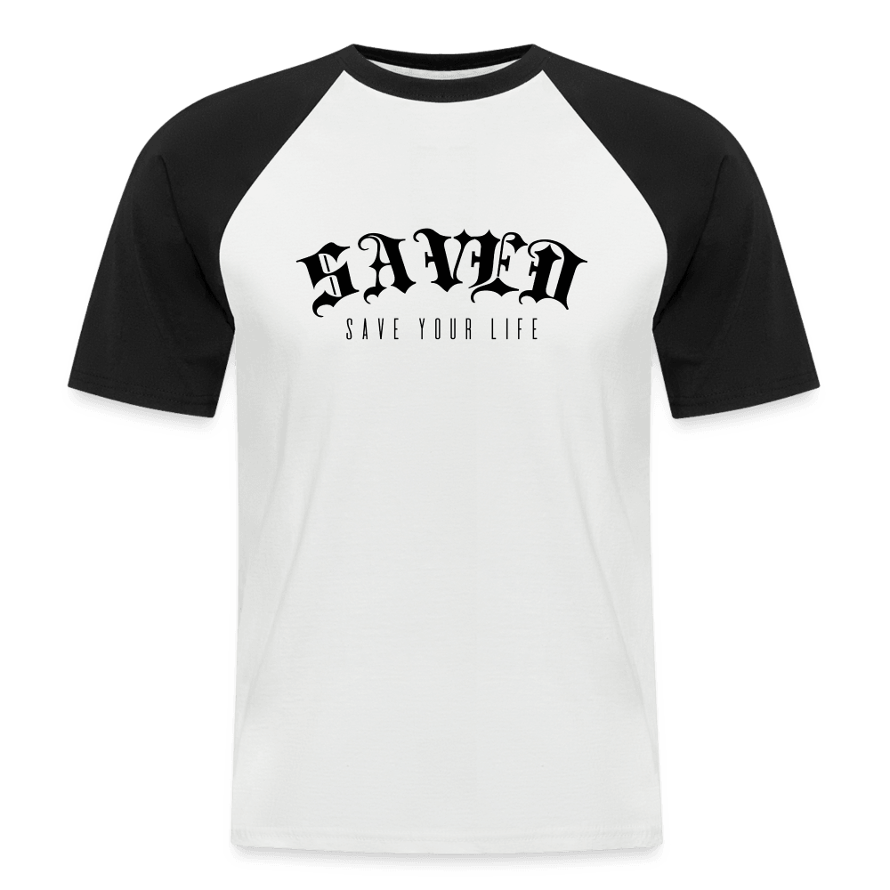 Men’s Baseball T-Shirt - white/black