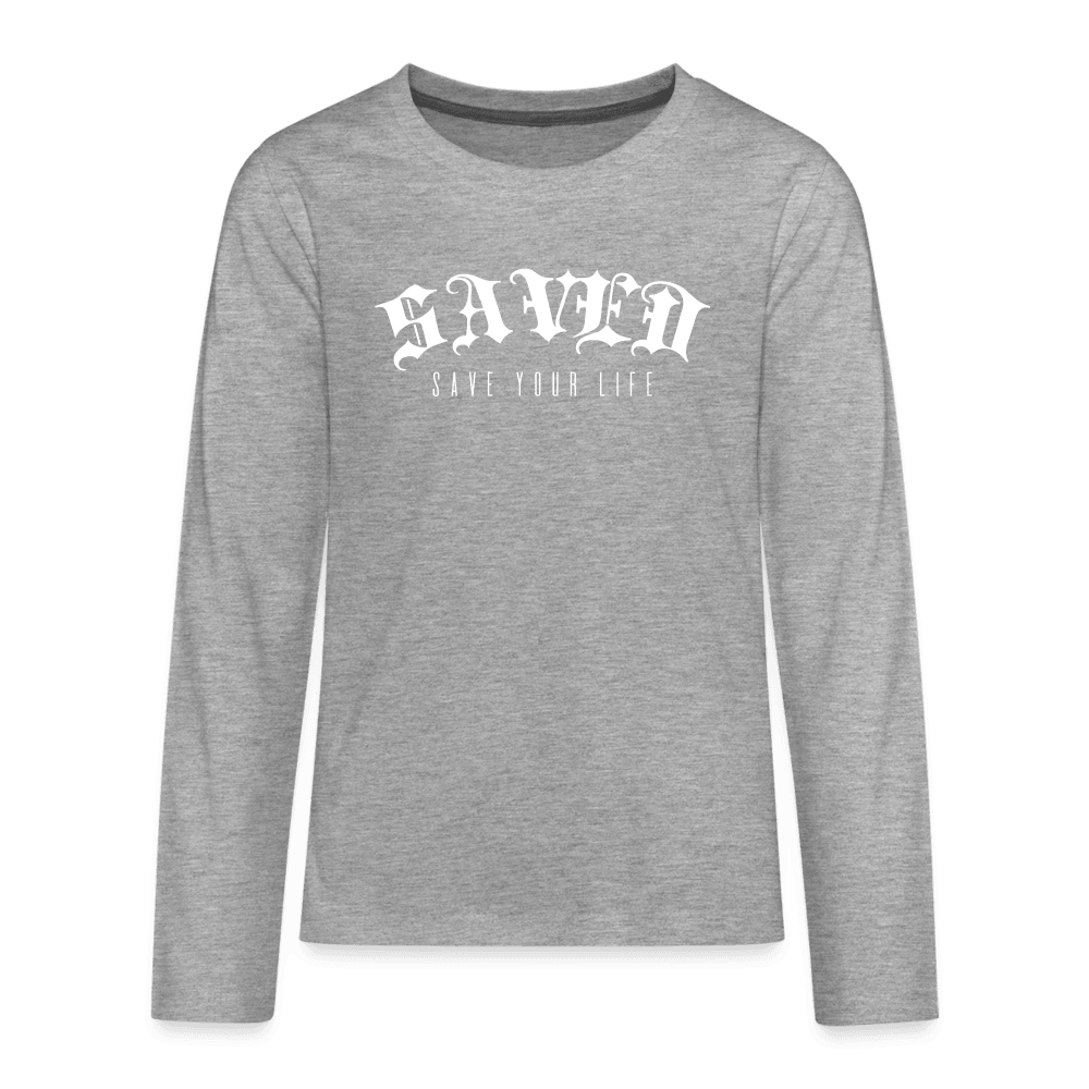 Teenagers' Premium Longsleeve Shirt - heather grey