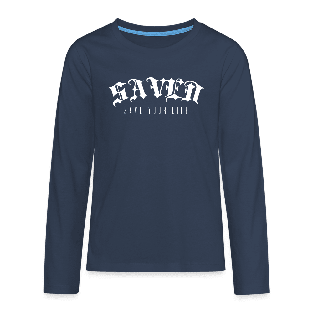 Teenagers' Premium Longsleeve Shirt - navy