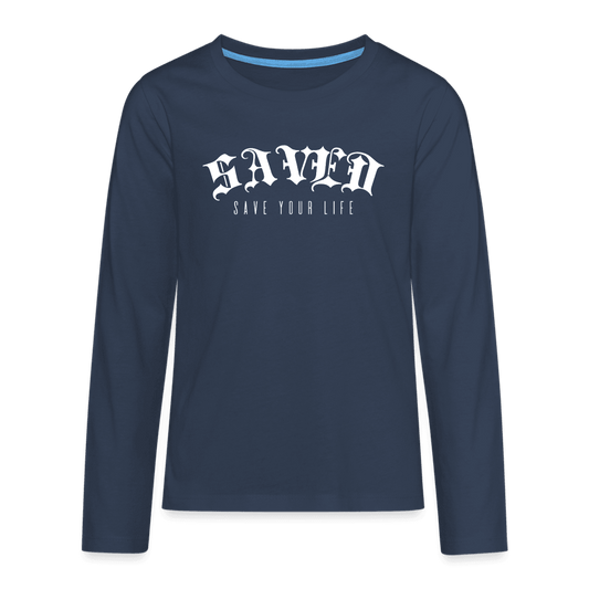 Teenagers' Premium Longsleeve Shirt - navy