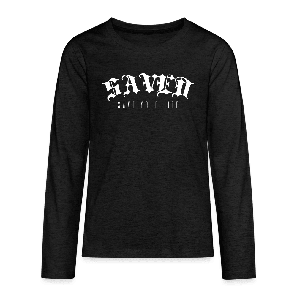 Teenagers' Premium Longsleeve Shirt - charcoal grey