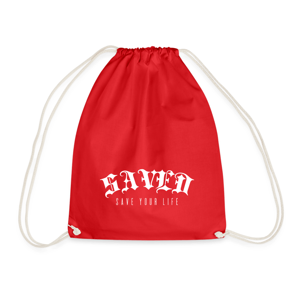 Drawstring Bag - red