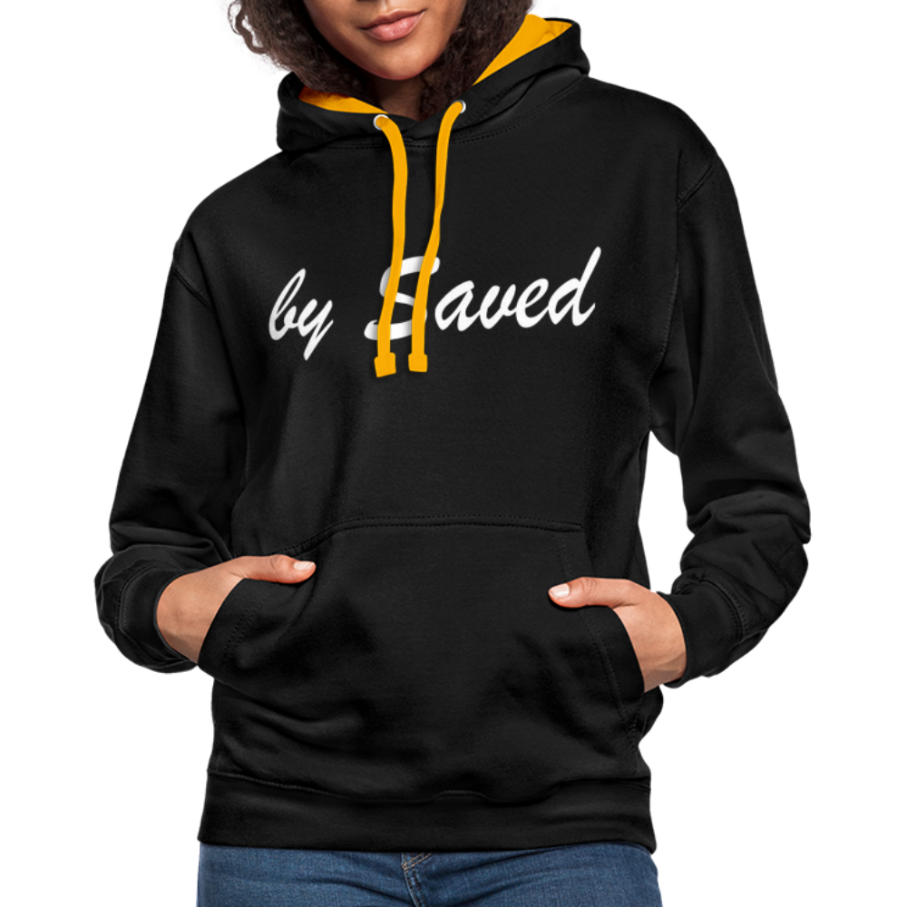 Contrast Colour Hoodie - black/gold